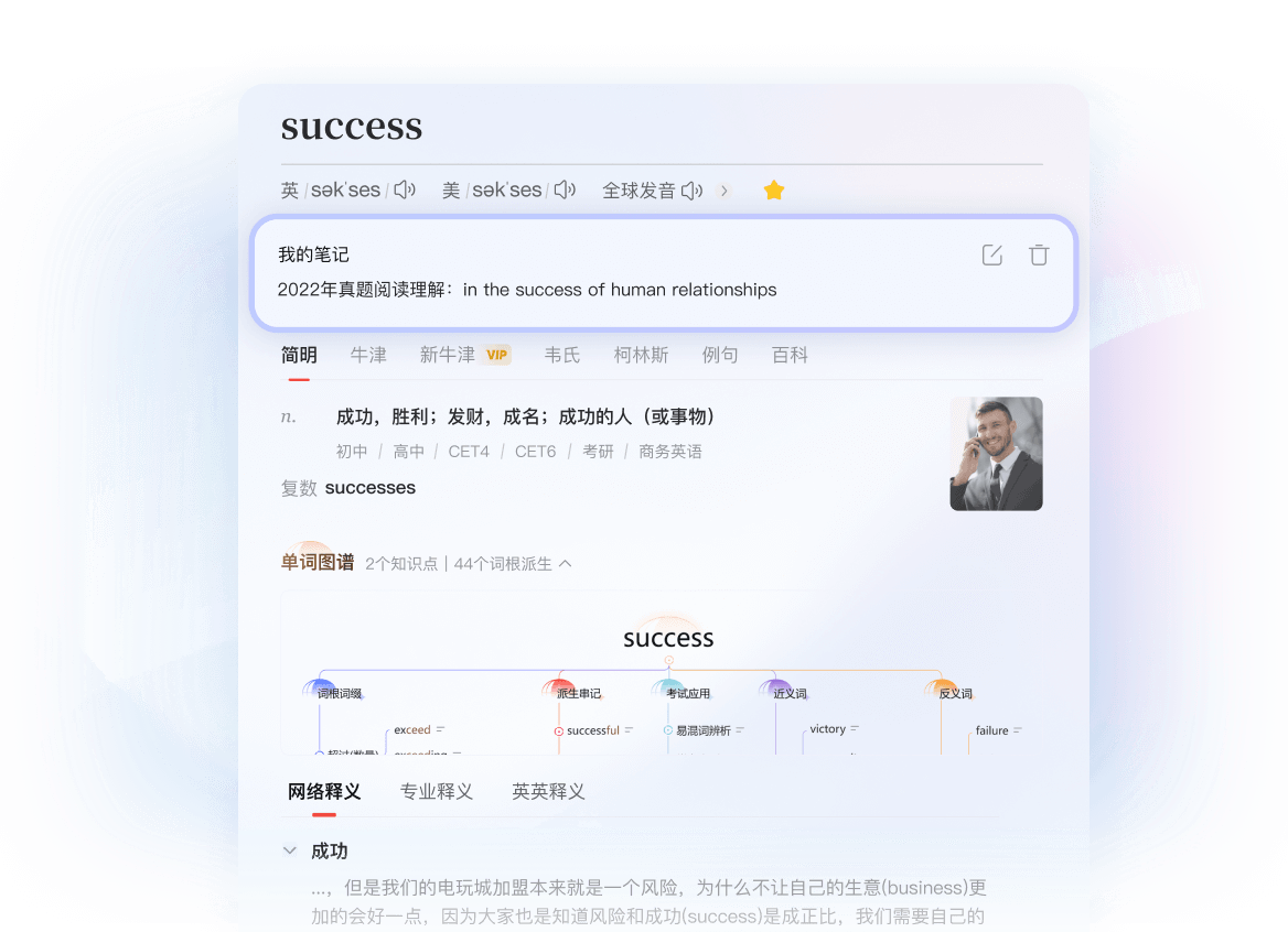 多语种词汇翻译展示